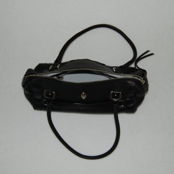 NWOT Cole Haan Black Pebble Leather Barrel Bag - Picture 2 of 9